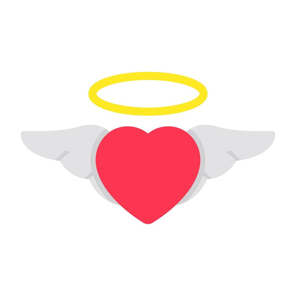 Modern design icon of heart wings vector