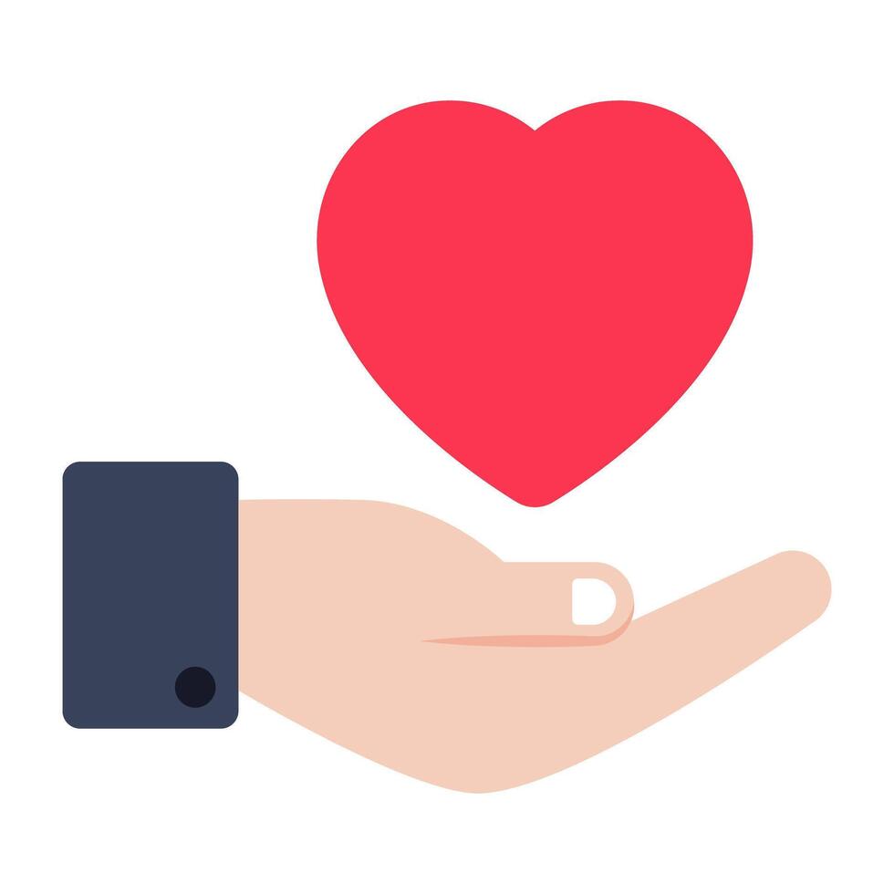 design of heart care, flat icon vector