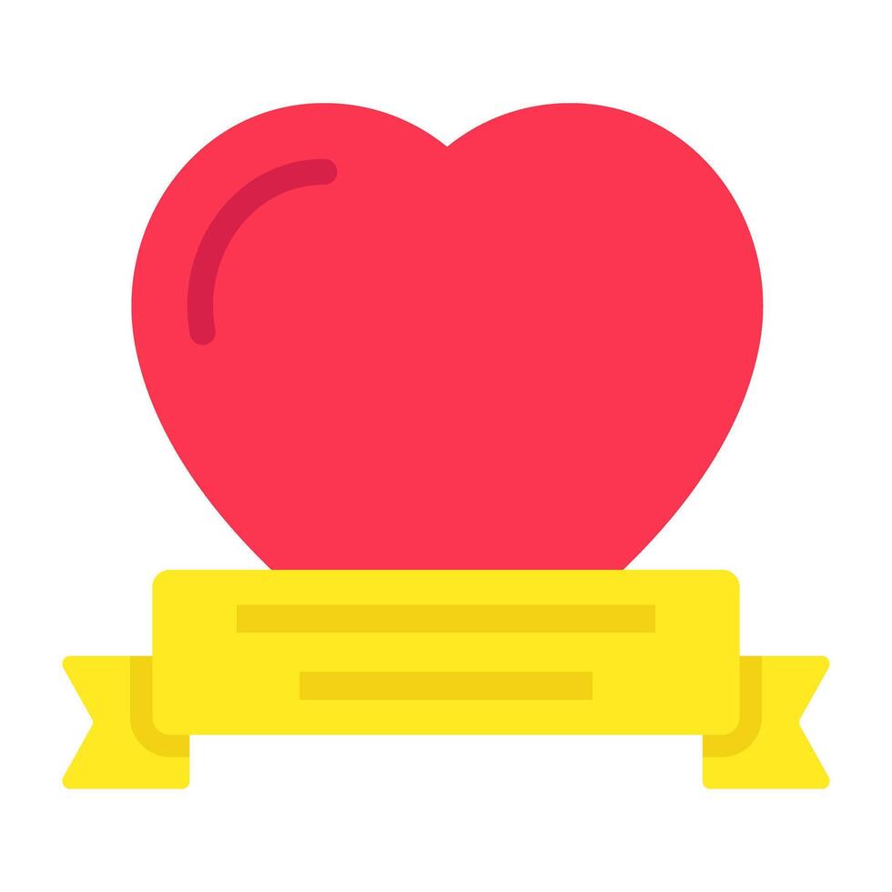 A colored design icon of heart label vector