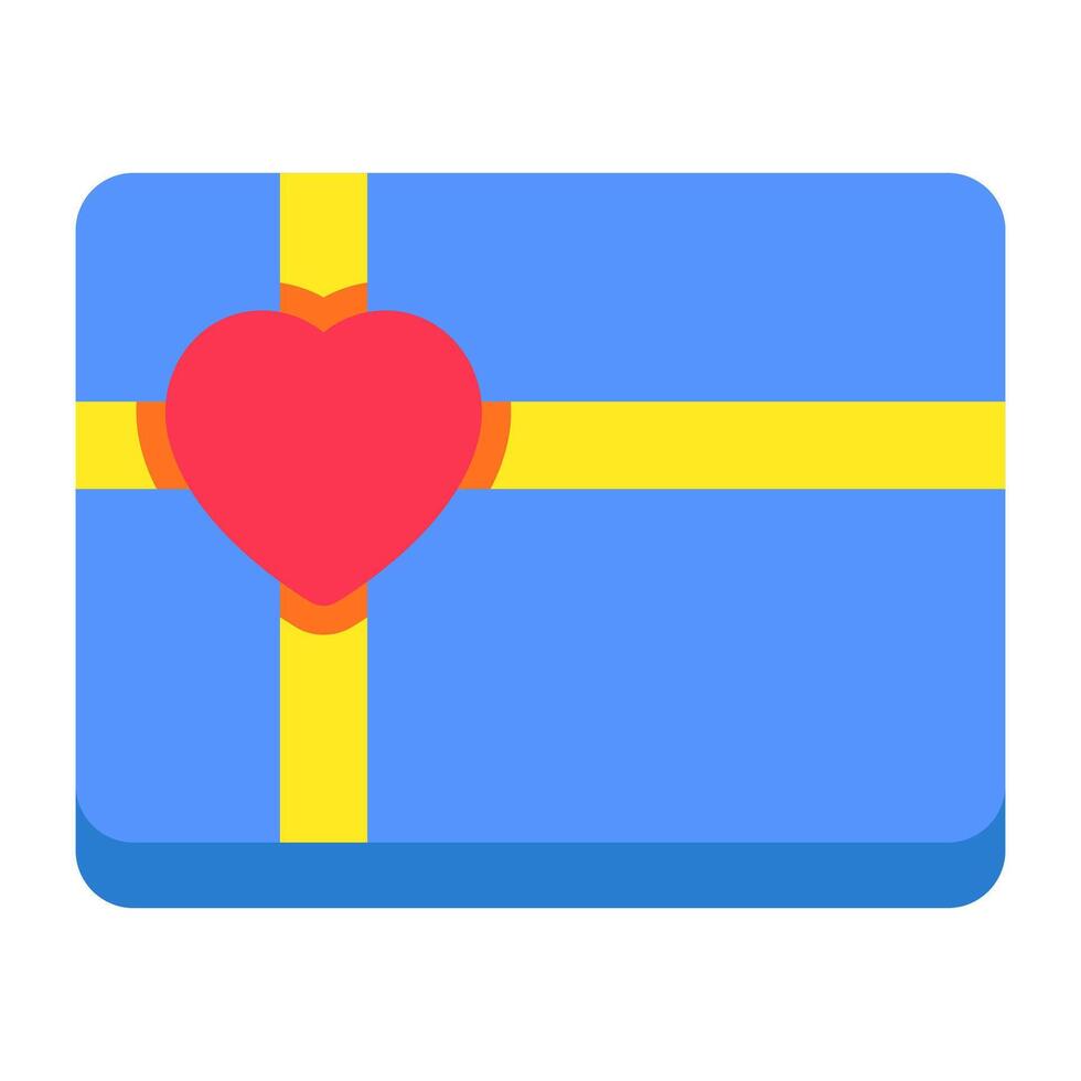 A unique design icon of gift card vector