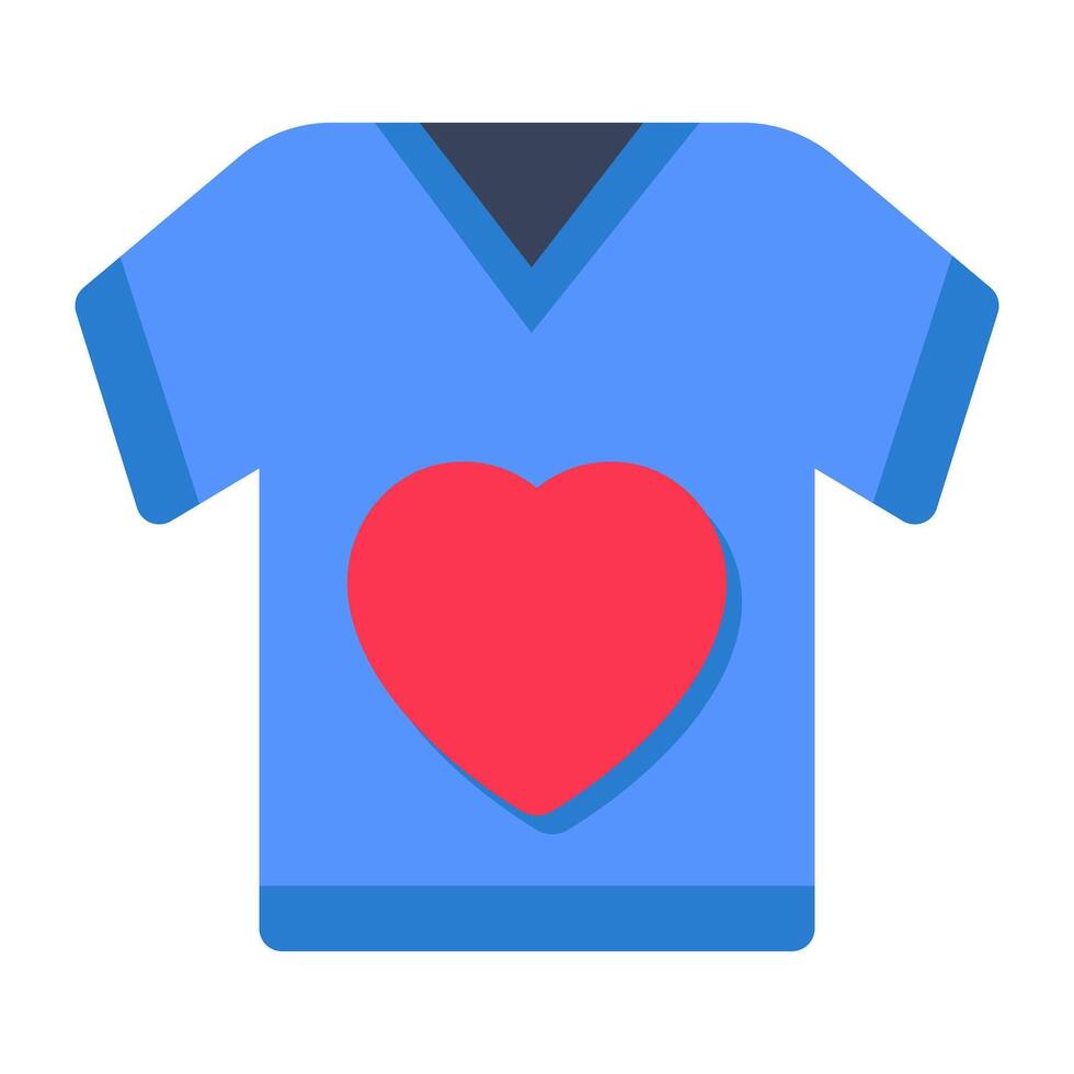 An icon design of love shirt vector
