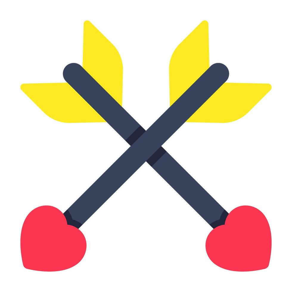 Trendy design icon of archery arrows vector