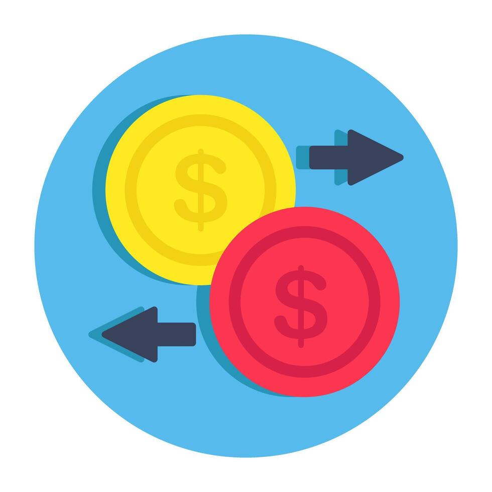 A trendy design icon of fast money vector