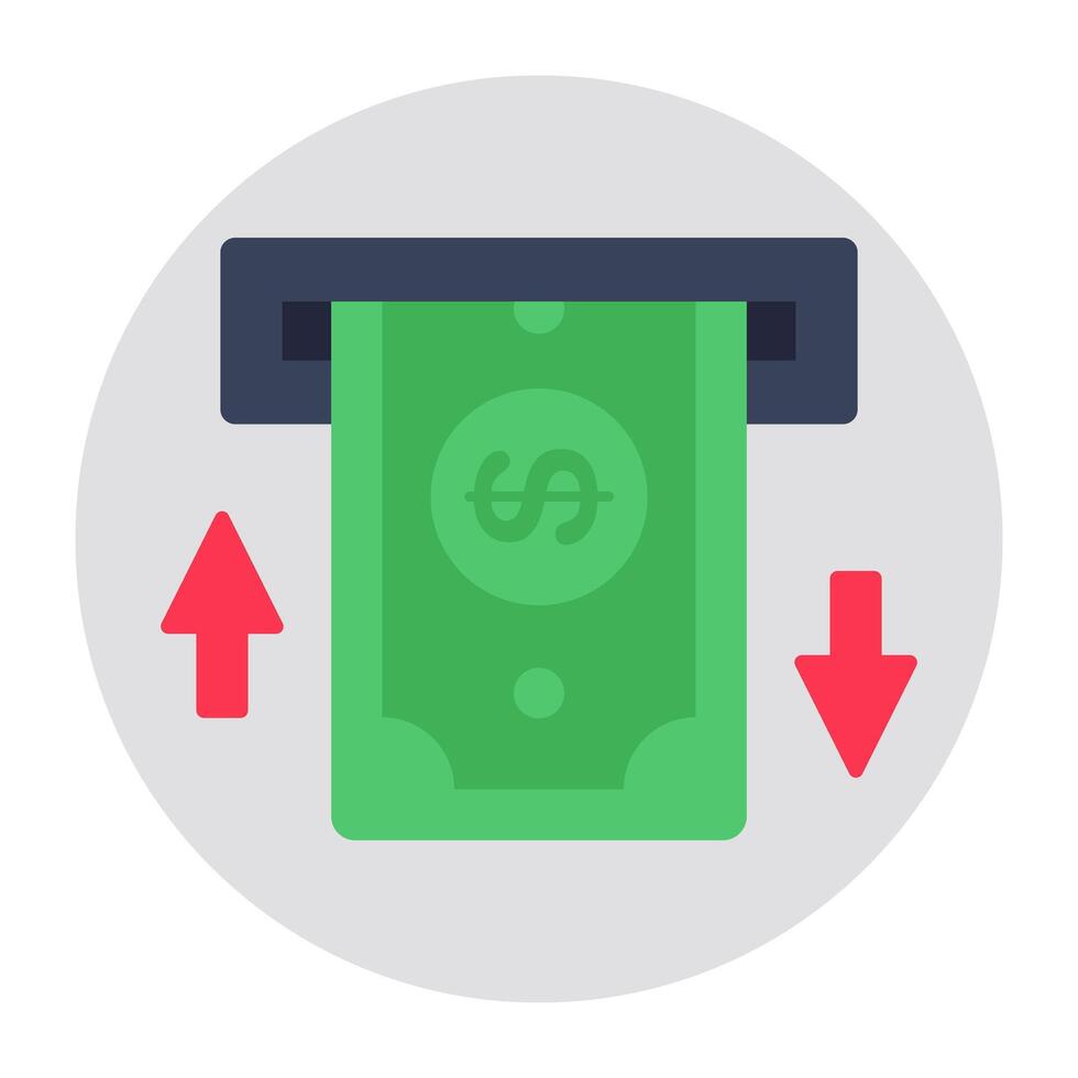 Modern design icon of money withdrawal vector