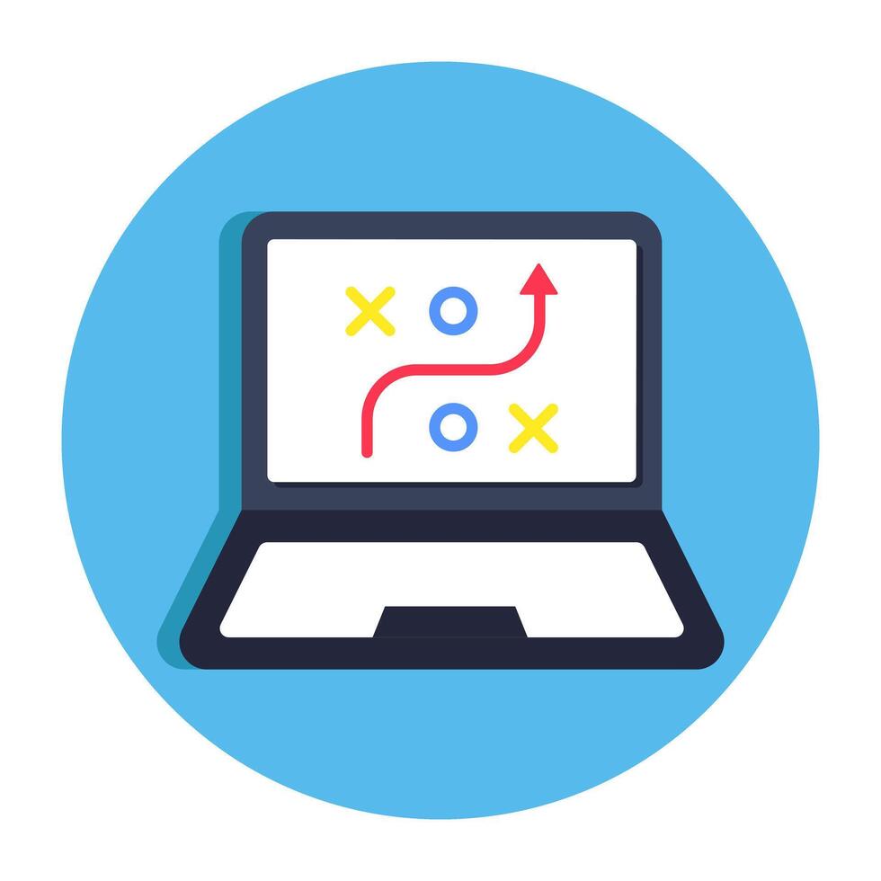Creative design icon of online strategy vector
