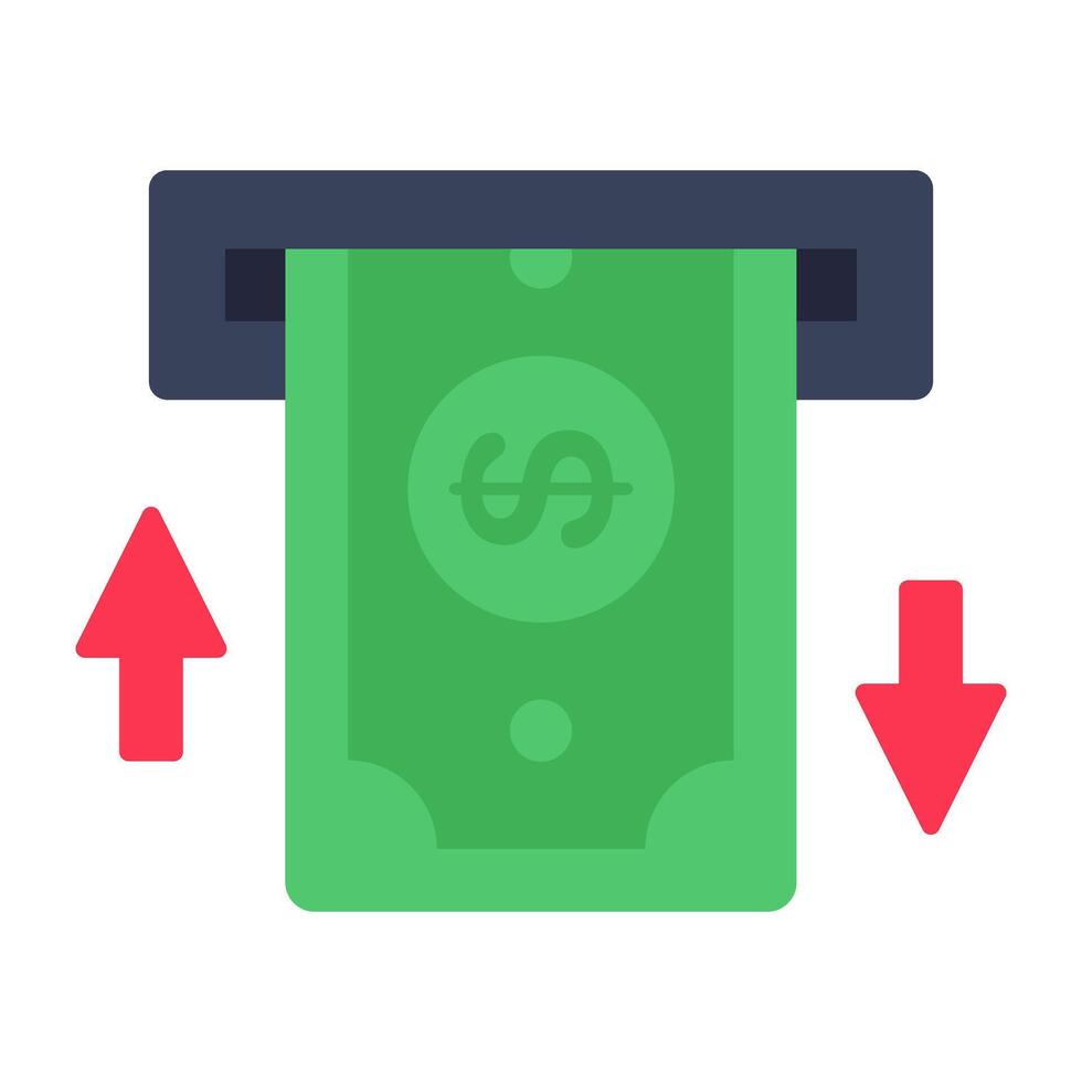 Modern design icon of money withdrawal vector