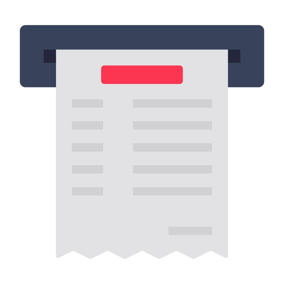 A colored design icon of invoice vector