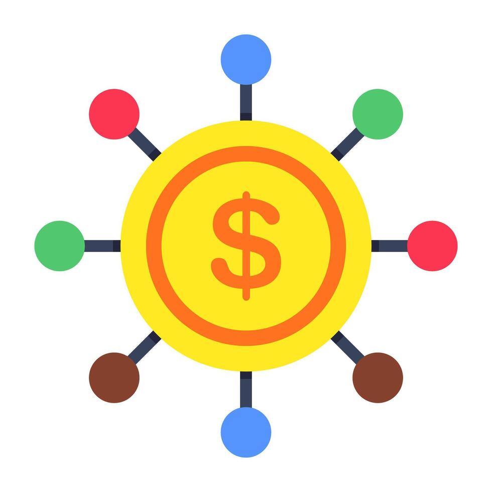 Premium design icon of digital Dollar vector