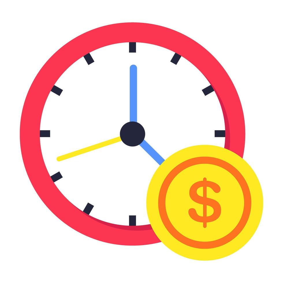A trendy design icon of time is money vector