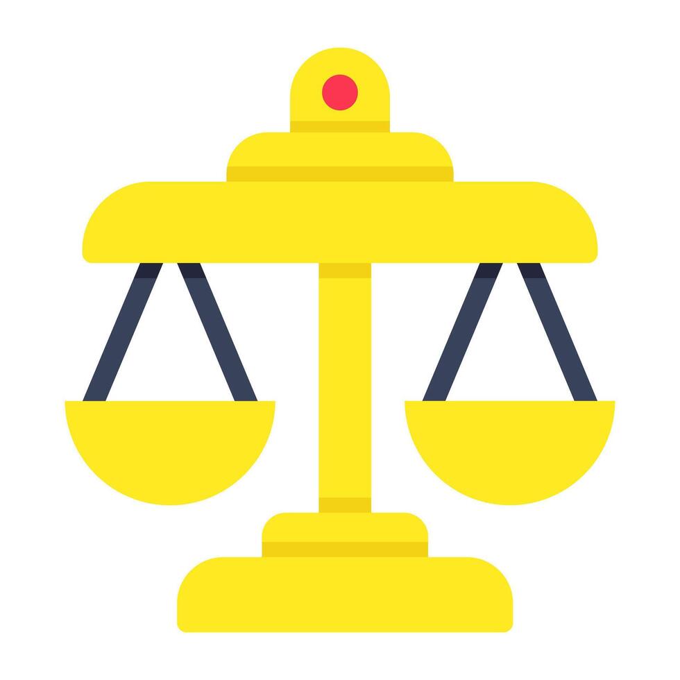Premium design icon of balance scale vector