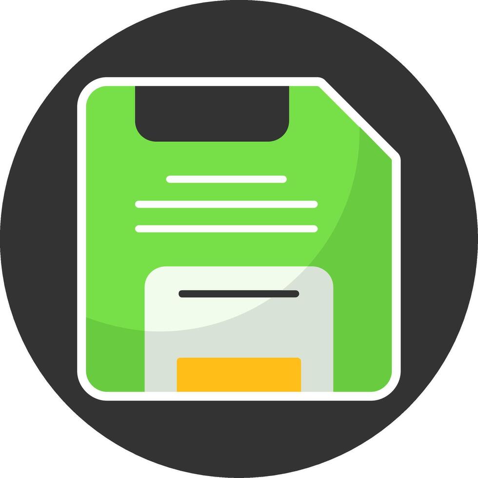 Save Flat Grey Circle Style Icon vector