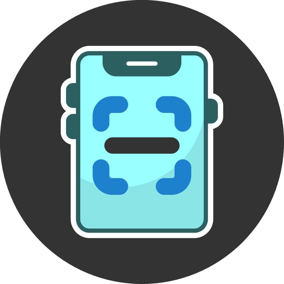 Scanner Flat Grey Circle Style Icon vector