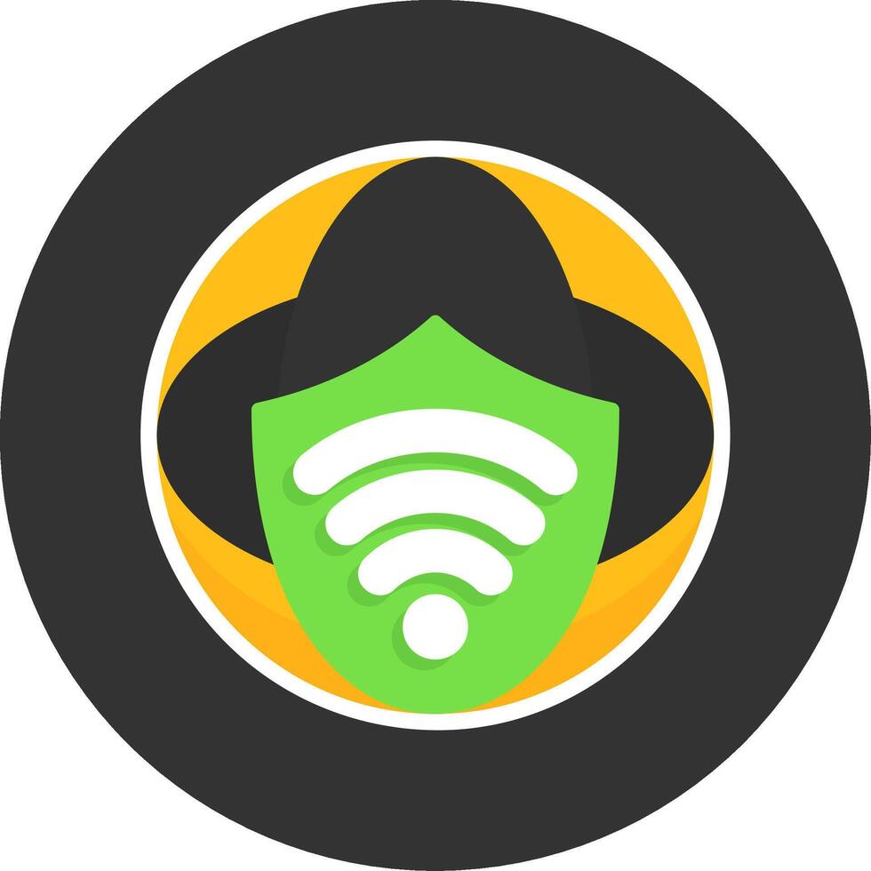 VPN Flat Grey Circle Style Icon vector