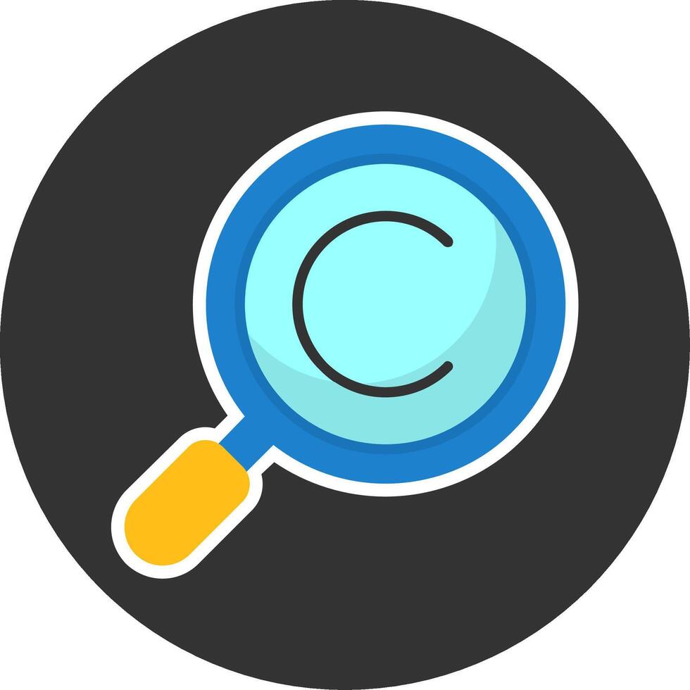 Search Flat Grey Circle Style Icon vector