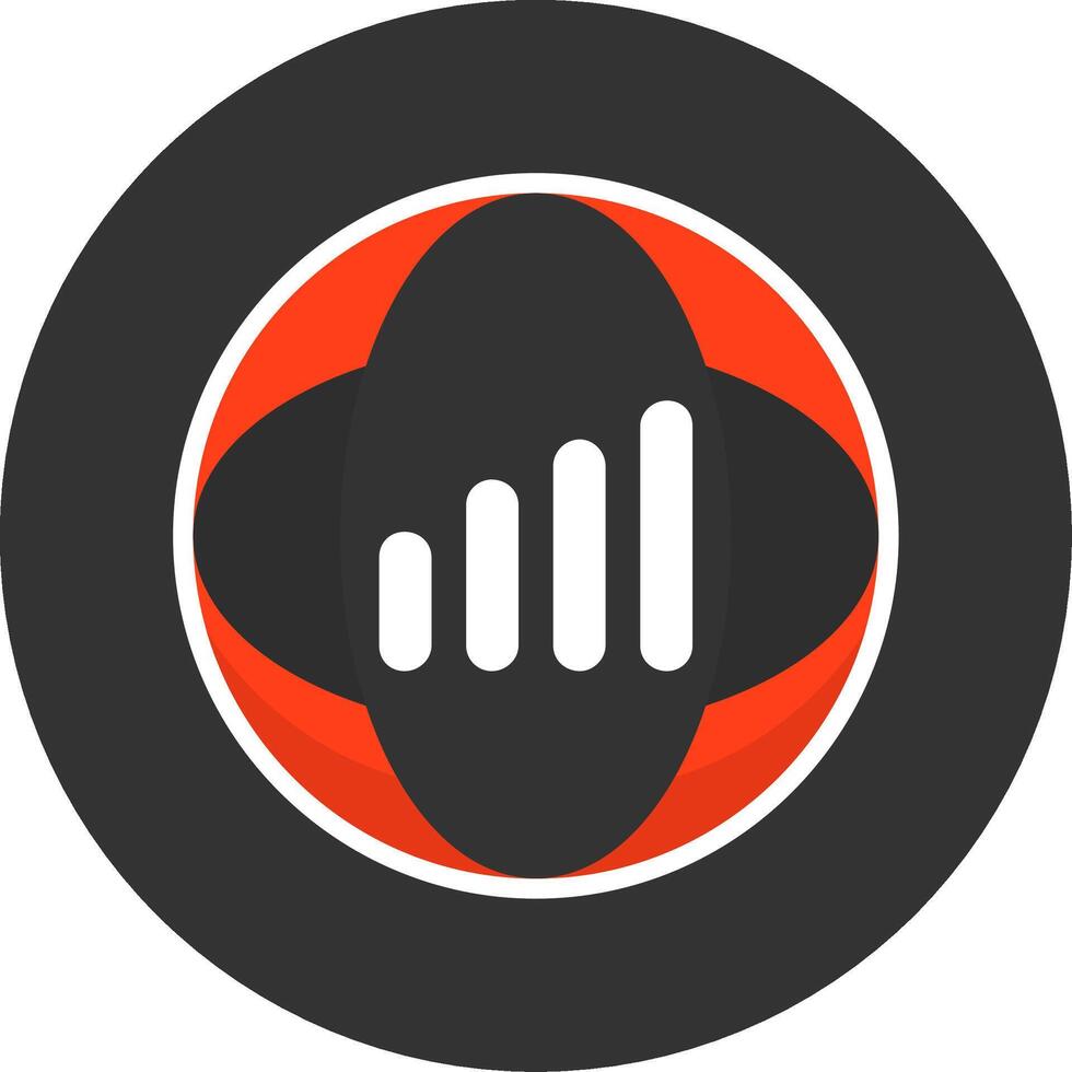 Signal strength Flat Grey Circle Style Icon vector