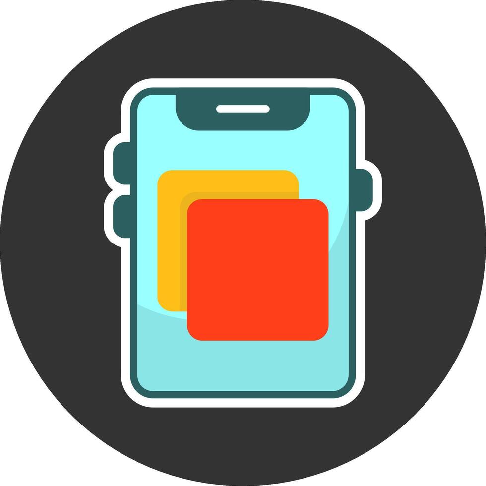Screen mirroring Flat Grey Circle Style Icon vector