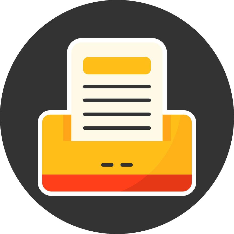 Print job Flat Grey Circle Style Icon vector