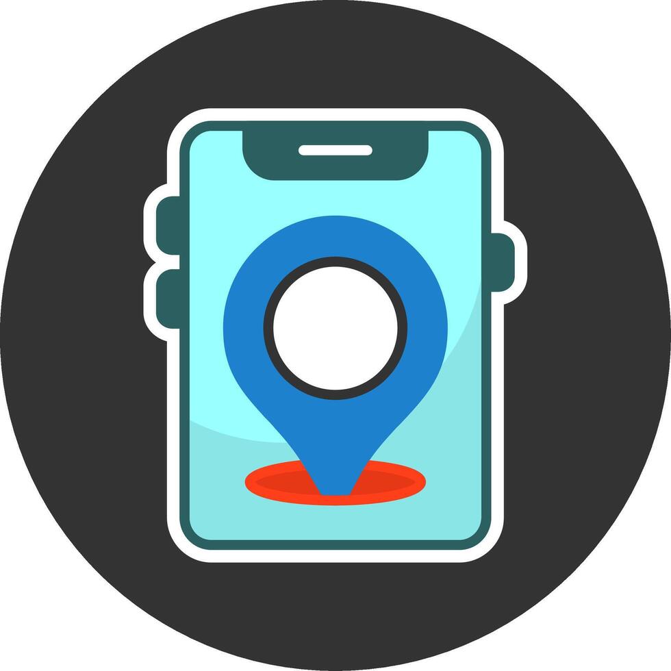 Location Flat Grey Circle Style Icon vector