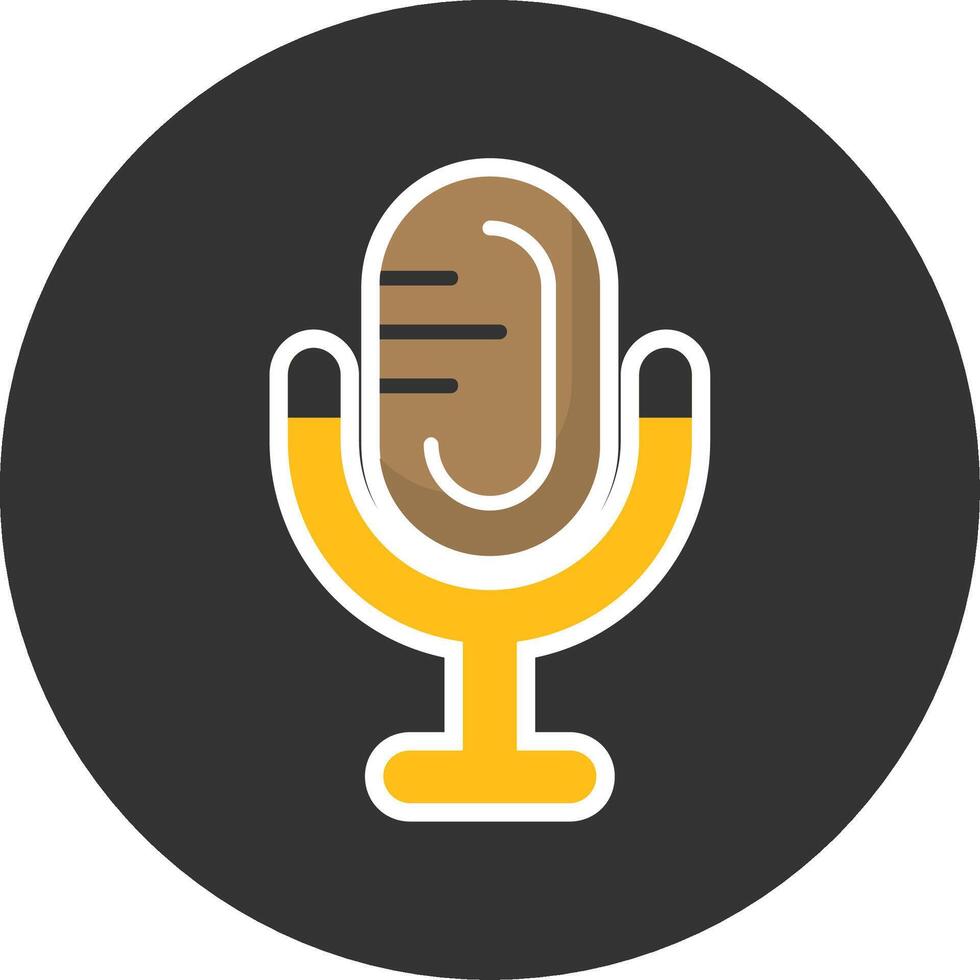 Microphone Flat Grey Circle Style Icon vector