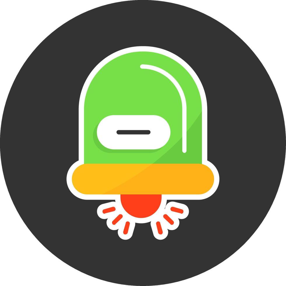 Notification Flat Grey Circle Style Icon vector
