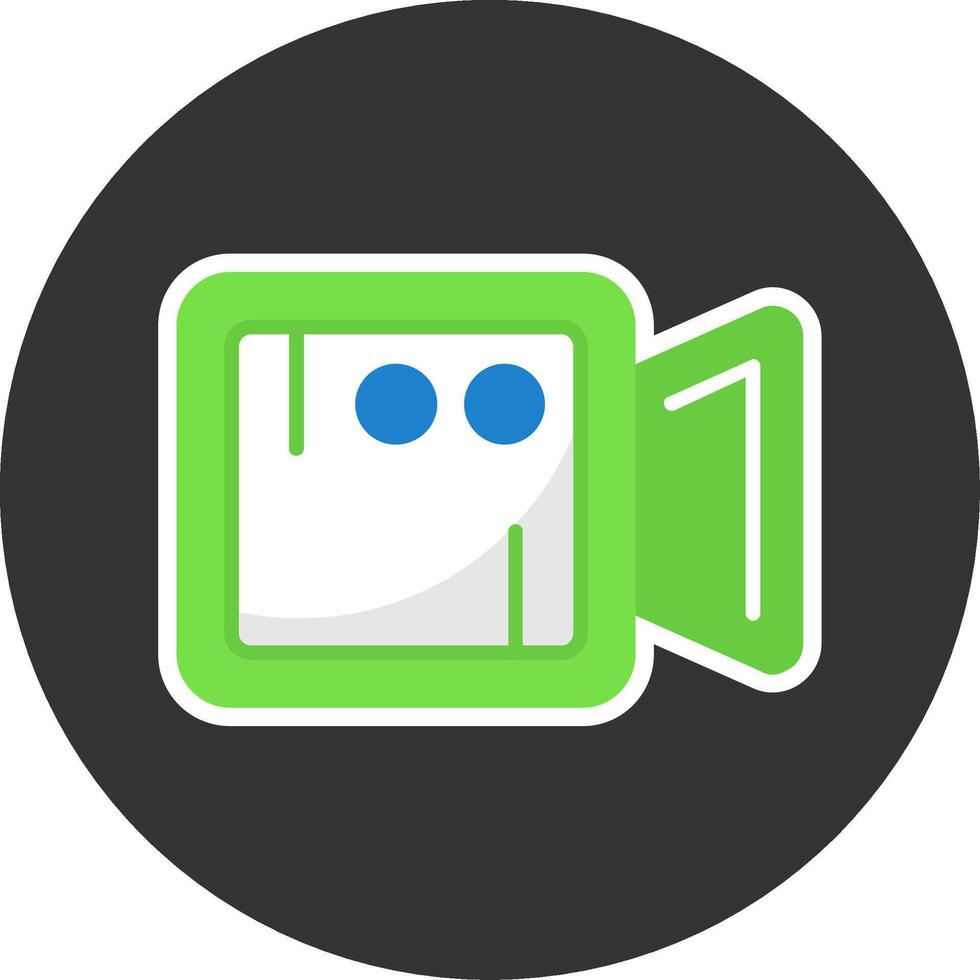 Camera Flat Grey Circle Style Icon vector