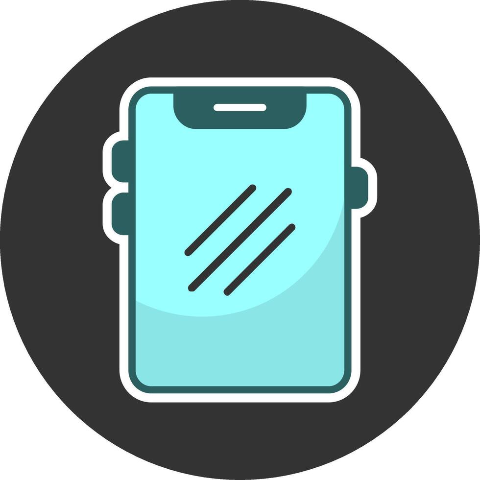 Phone Flat Grey Circle Style Icon vector