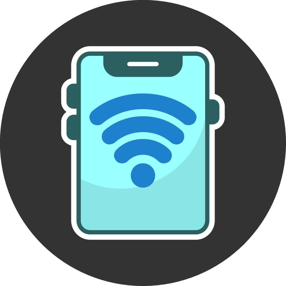 WiFi Flat Grey Circle Style Icon vector