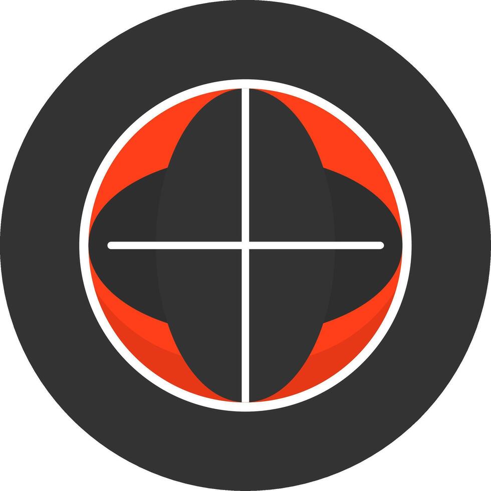 World Flat Grey Circle Style Icon vector