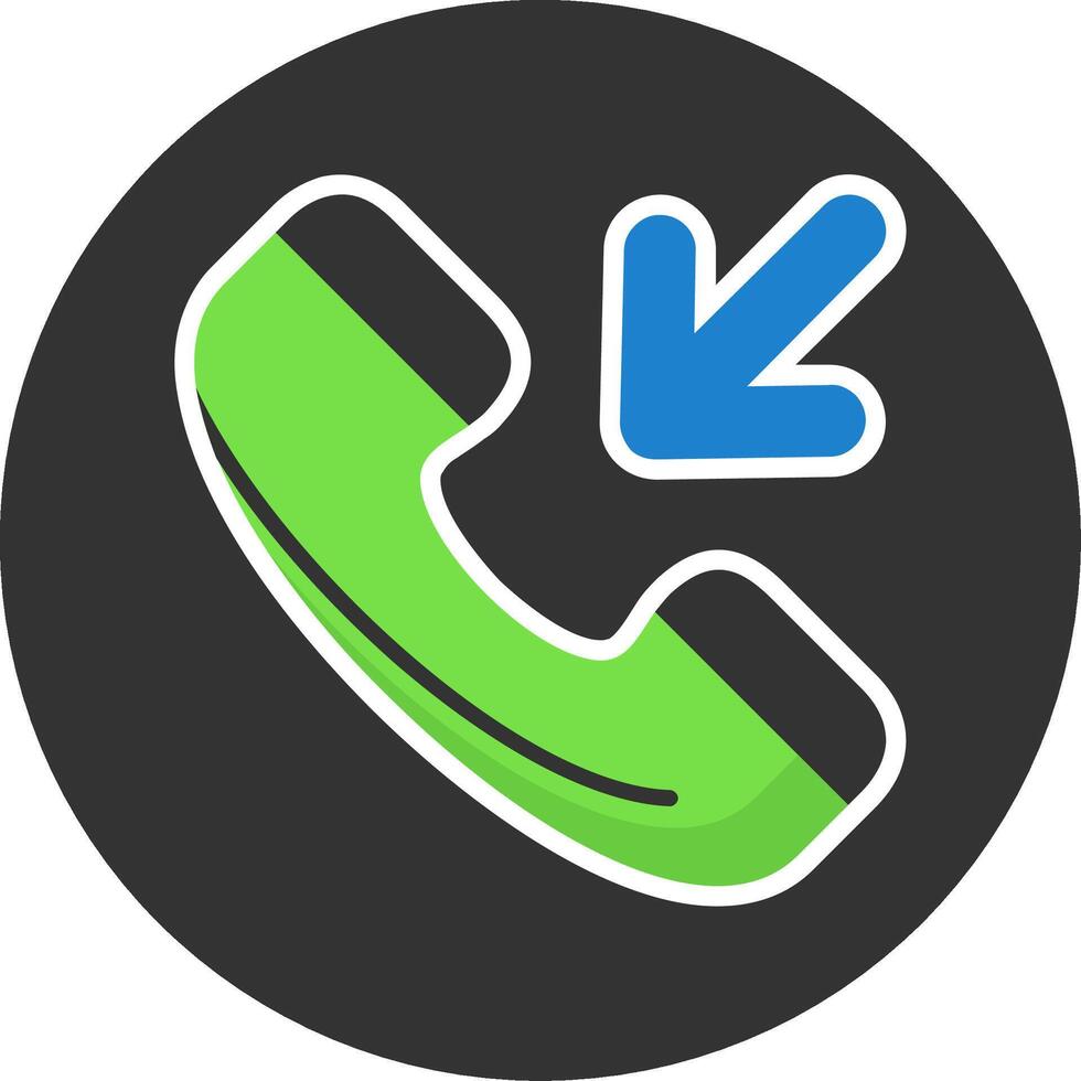 Incoming call Flat Grey Circle Style Icon vector
