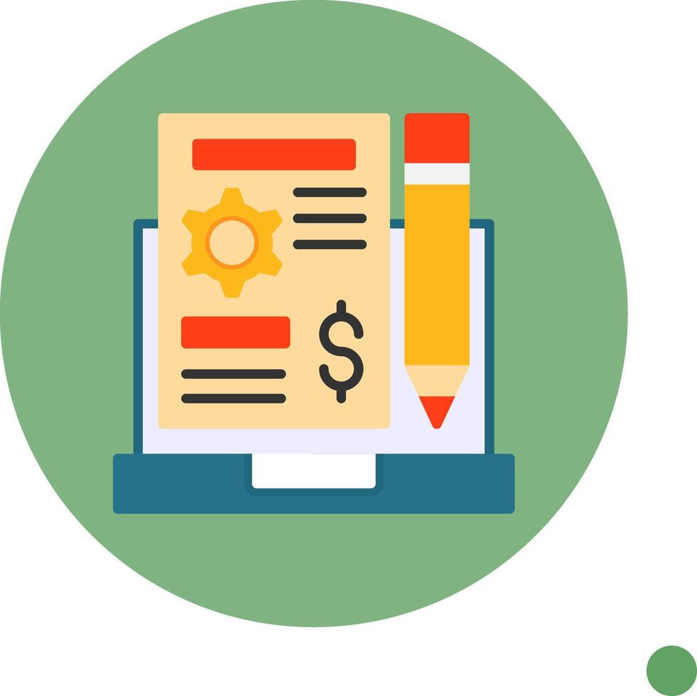 Project Plan Flat Long Shadow Style Icon vector
