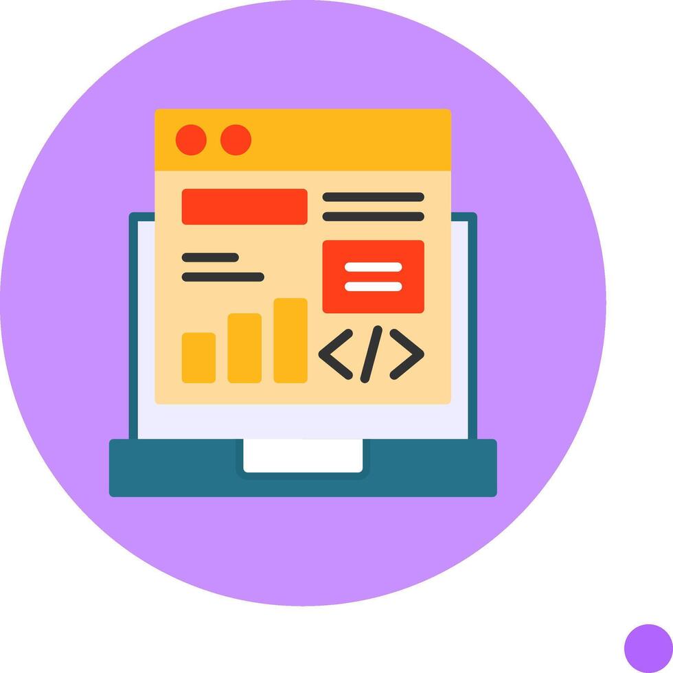 Code Deployment Flat Long Shadow Style Icon vector