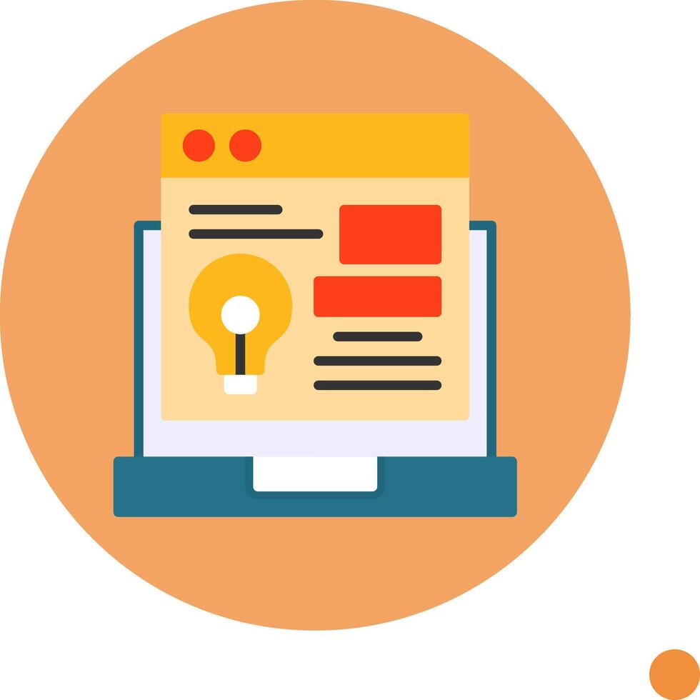 Innovation Flat Long Shadow Style Icon vector