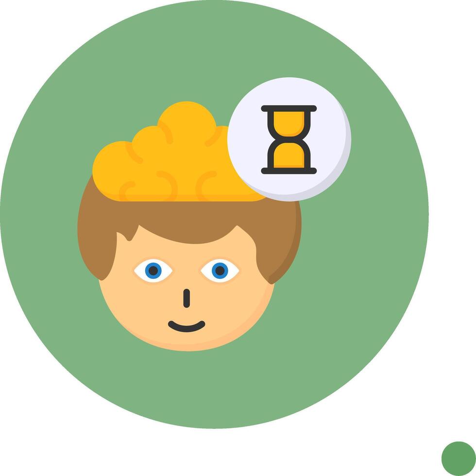 Timer Flat Long Shadow Style Icon vector