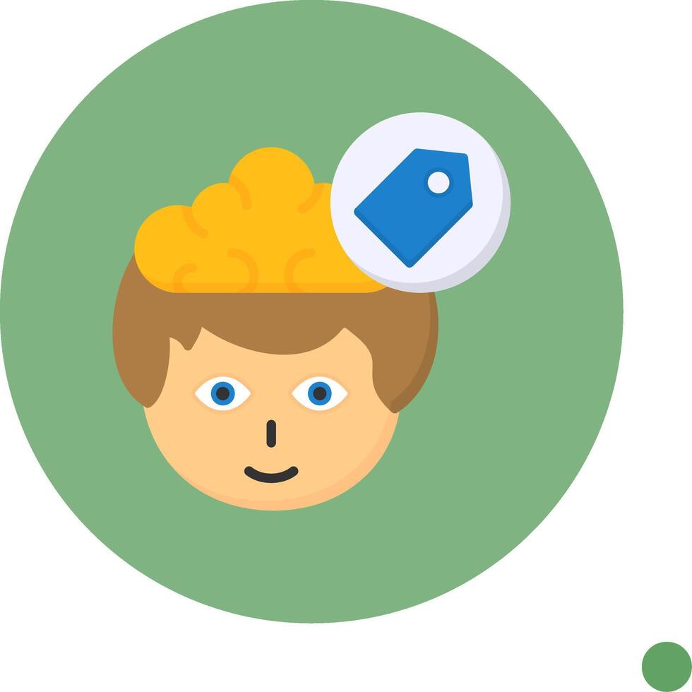 Tag Flat Long Shadow Style Icon vector