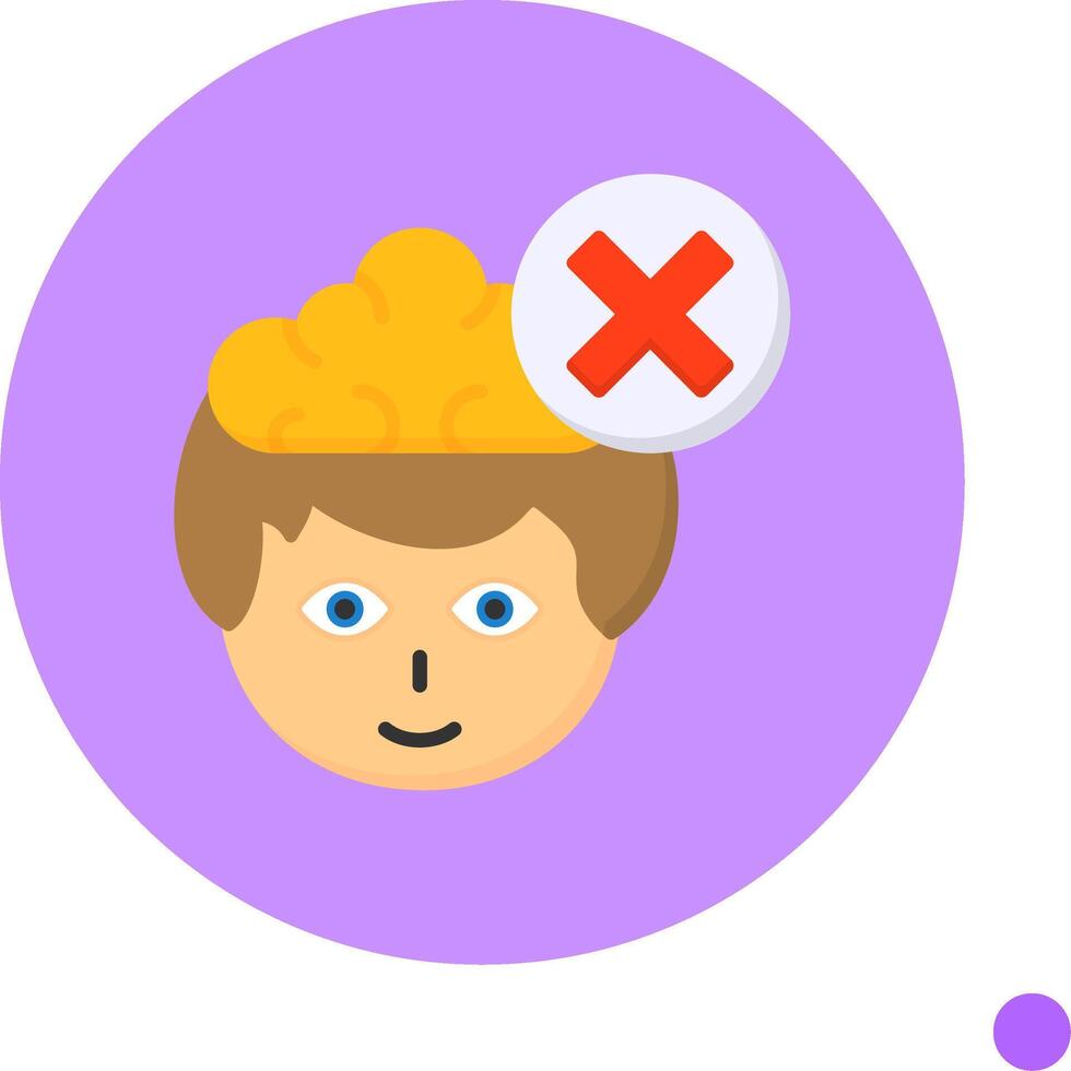 Crossmark Flat Long Shadow Style Icon vector