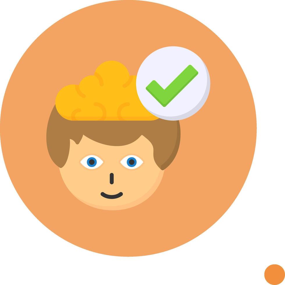 Chekmark Flat Long Shadow Style Icon vector