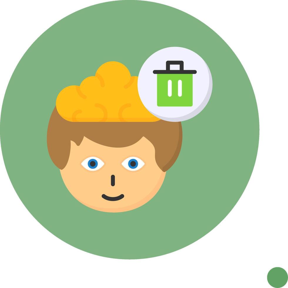 Cycle Bin Flat Long Shadow Style Icon vector