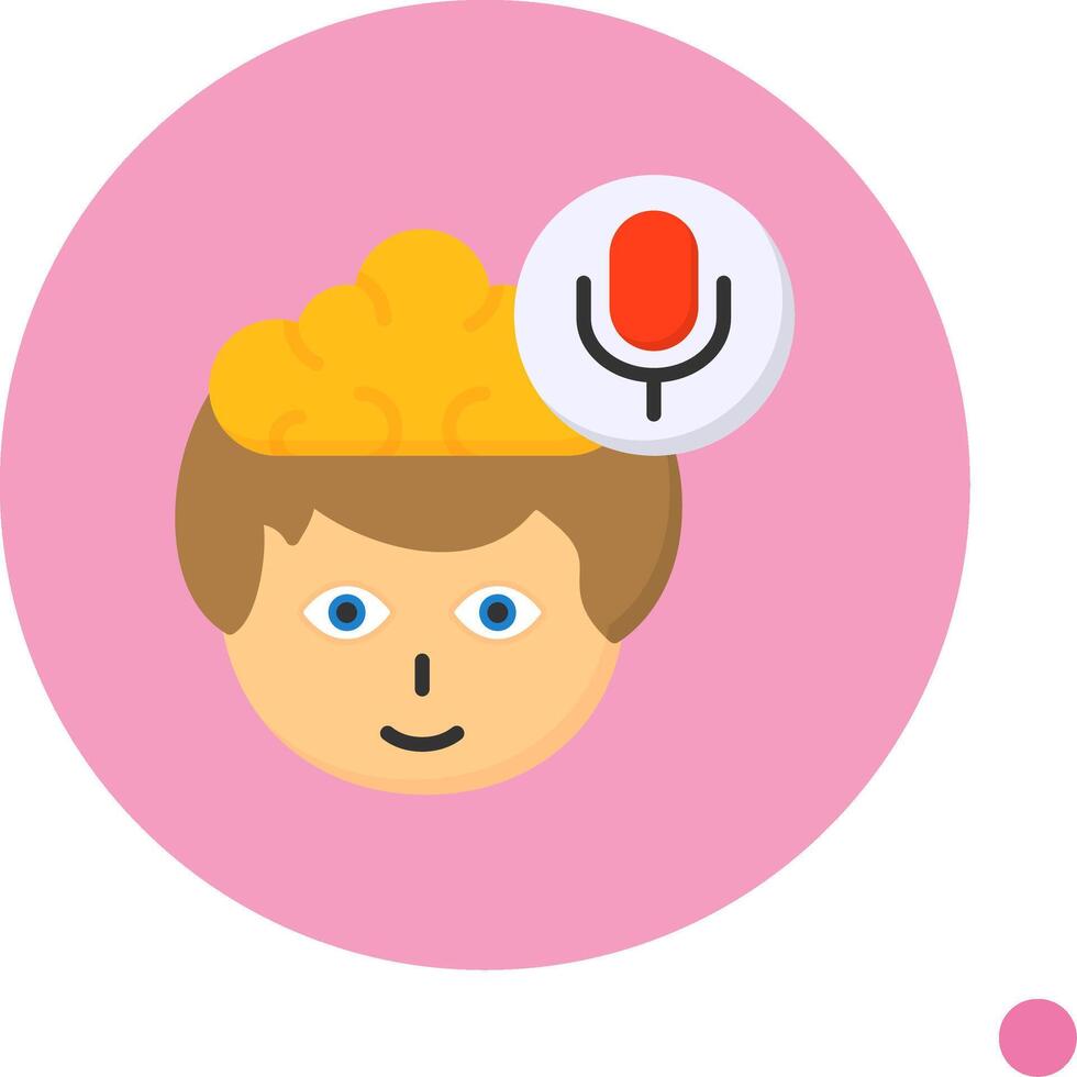 Microphone Flat Long Shadow Style Icon vector