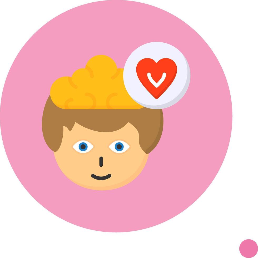 In Love Flat Long Shadow Style Icon vector