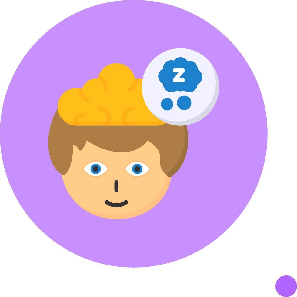Sleep Flat Long Shadow Style Icon vector