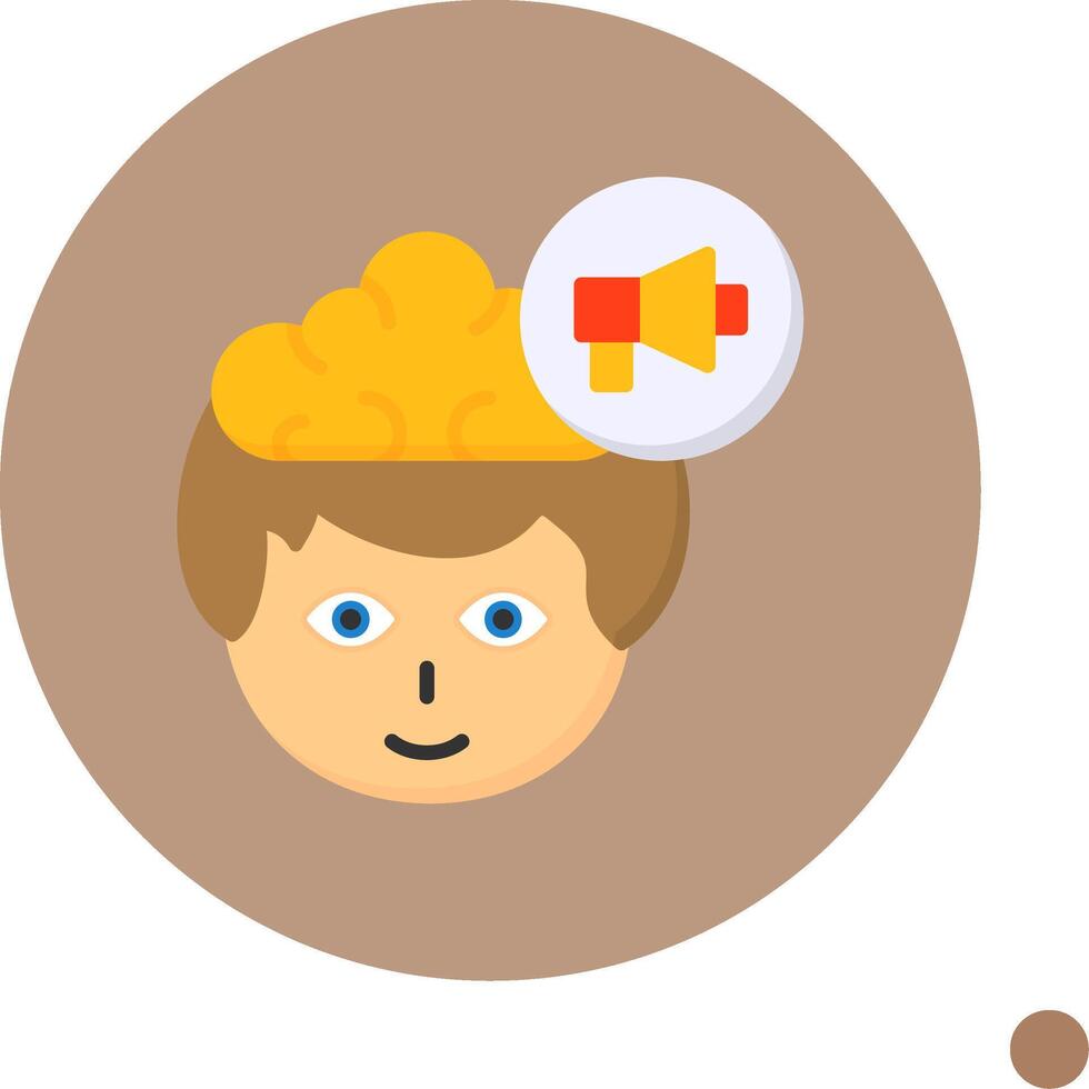 Megaphone Flat Long Shadow Style Icon vector