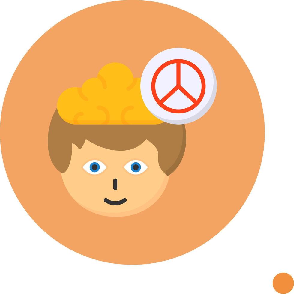 Peace Flat Long Shadow Style Icon vector