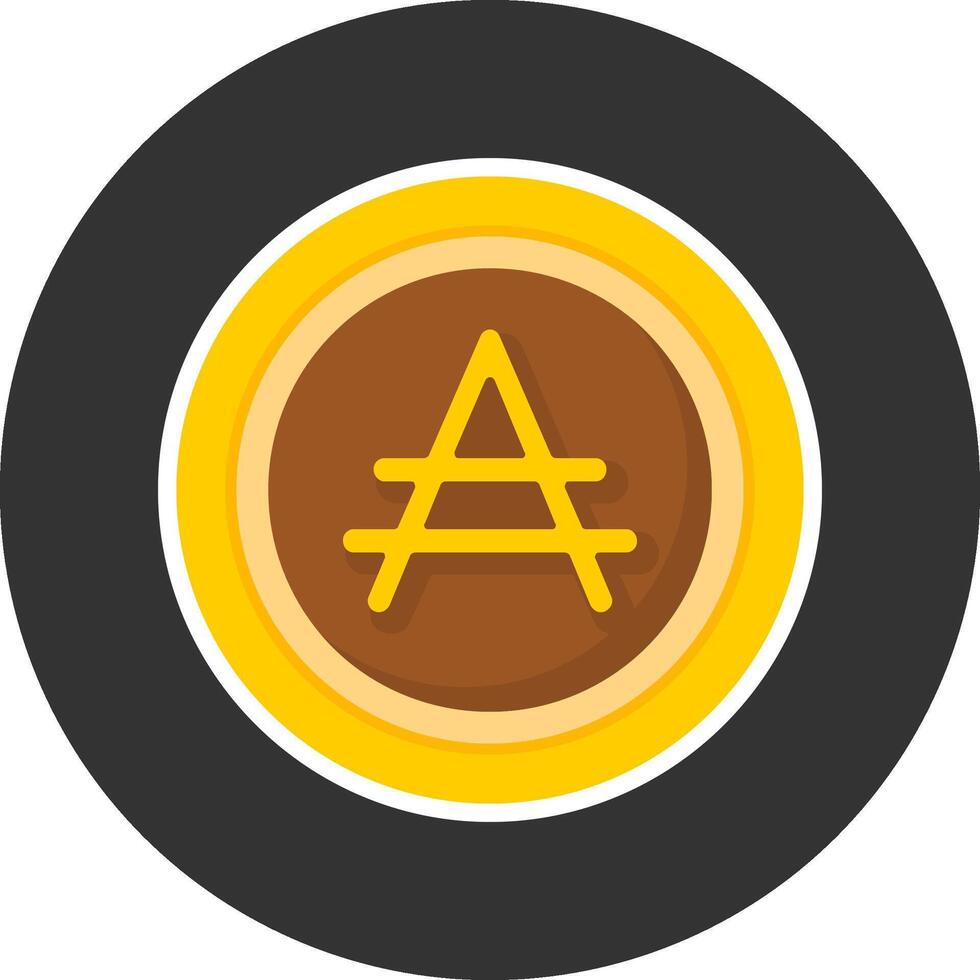 Argentine Peso Sign Flat Grey Circle Style Icon vector