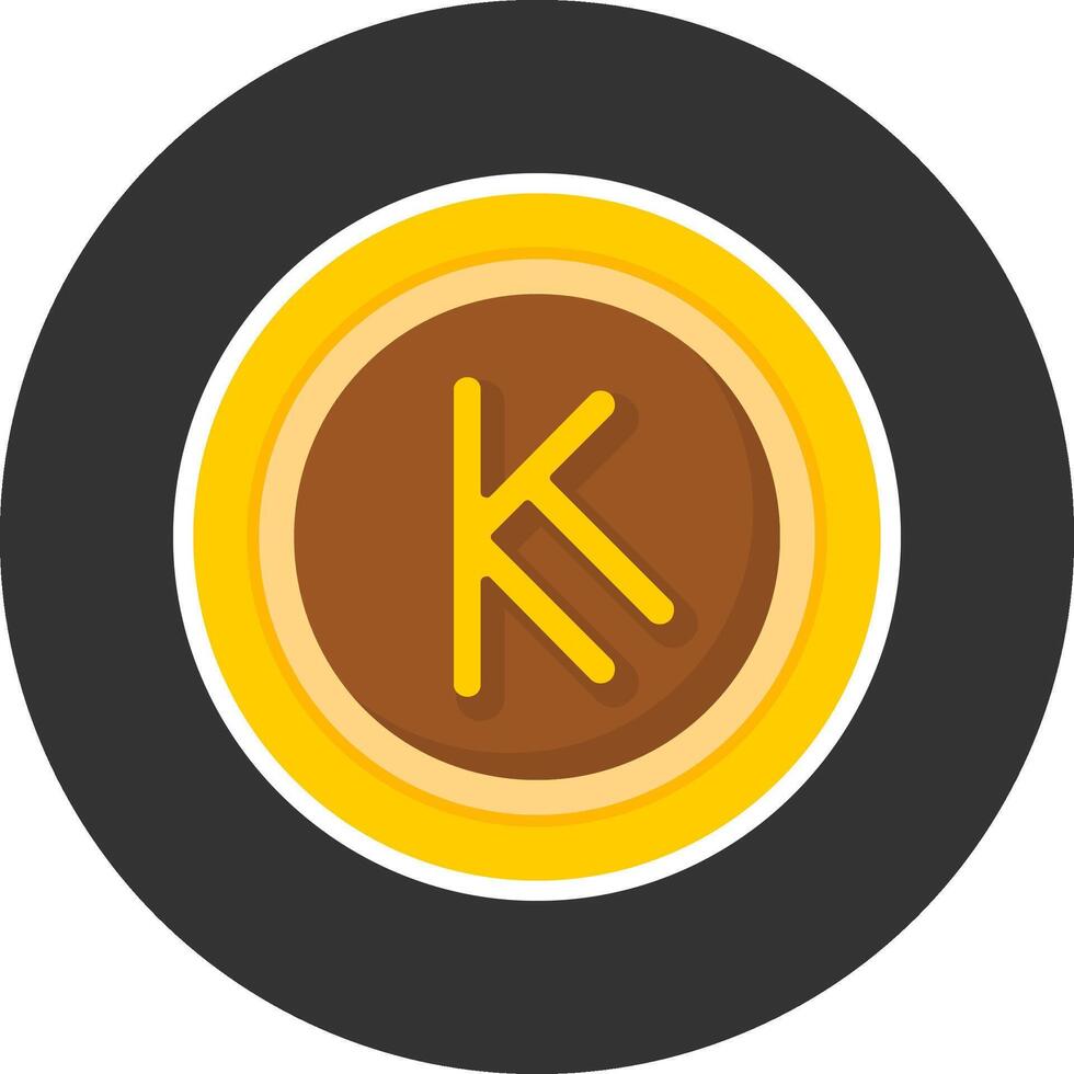 Kenyan Shilling Sign Flat Grey Circle Style Icon vector