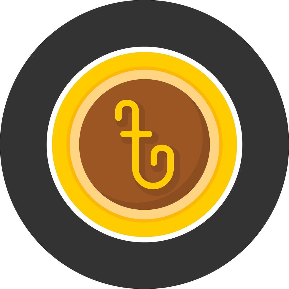 Bangladesh Currency Sign Flat Grey Circle Style Icon vector