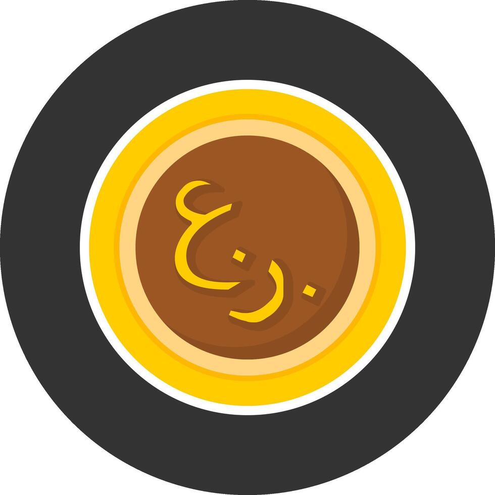 Omani Rial Sign Flat Grey Circle Style Icon vector