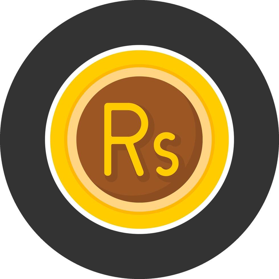 Pakistani rupee Sign Flat Grey Circle Style Icon vector