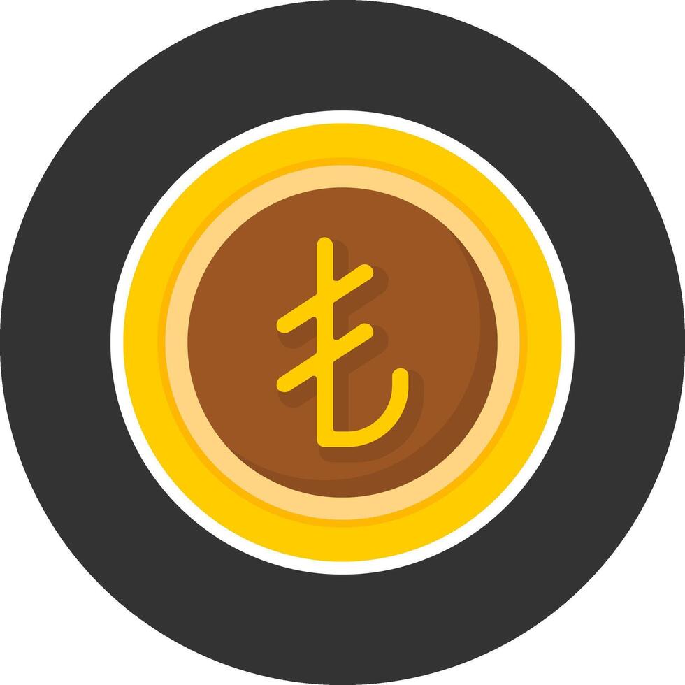 Turkish Lira Sign Flat Grey Circle Style Icon vector