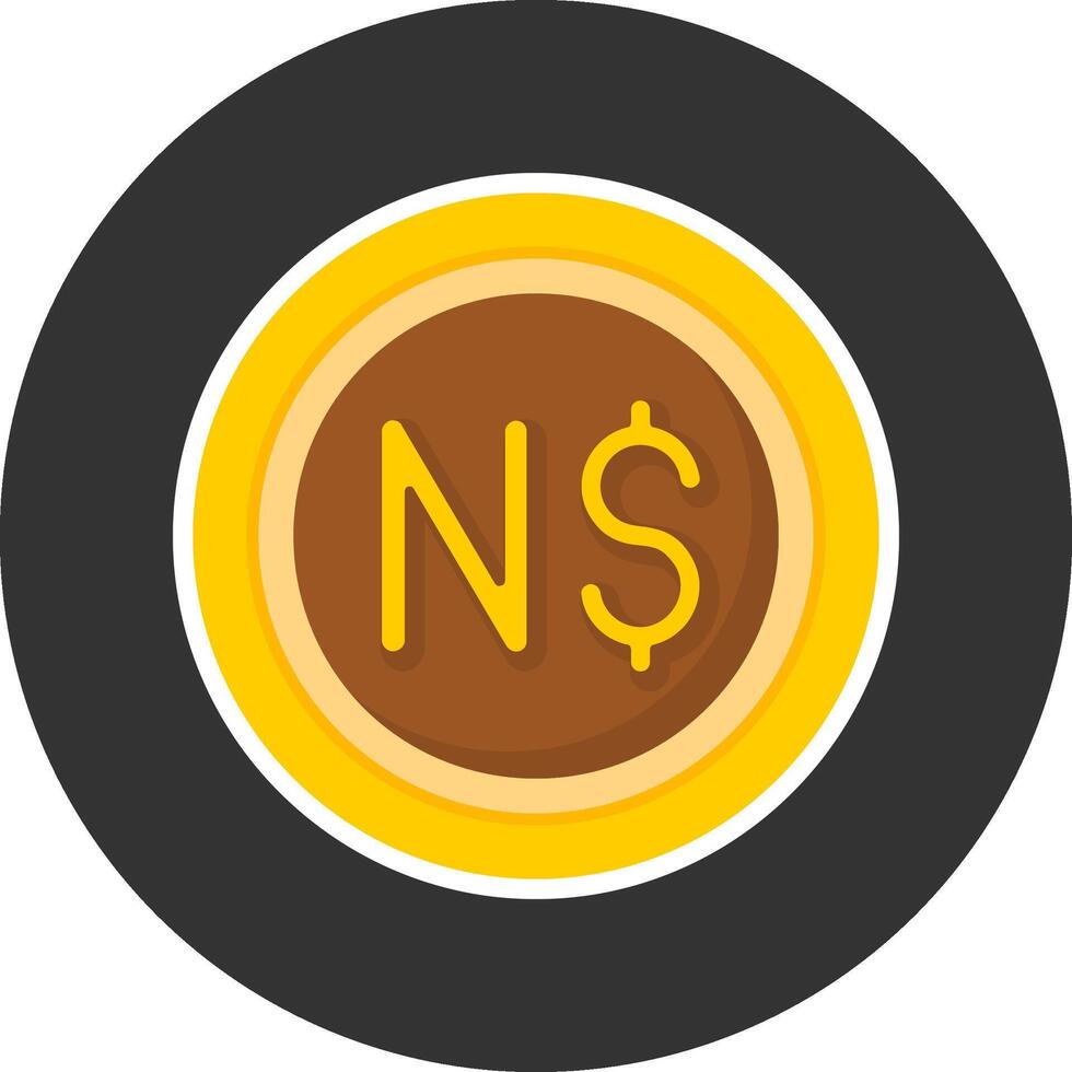 Kiribati Dollar Sign Flat Grey Circle Style Icon vector