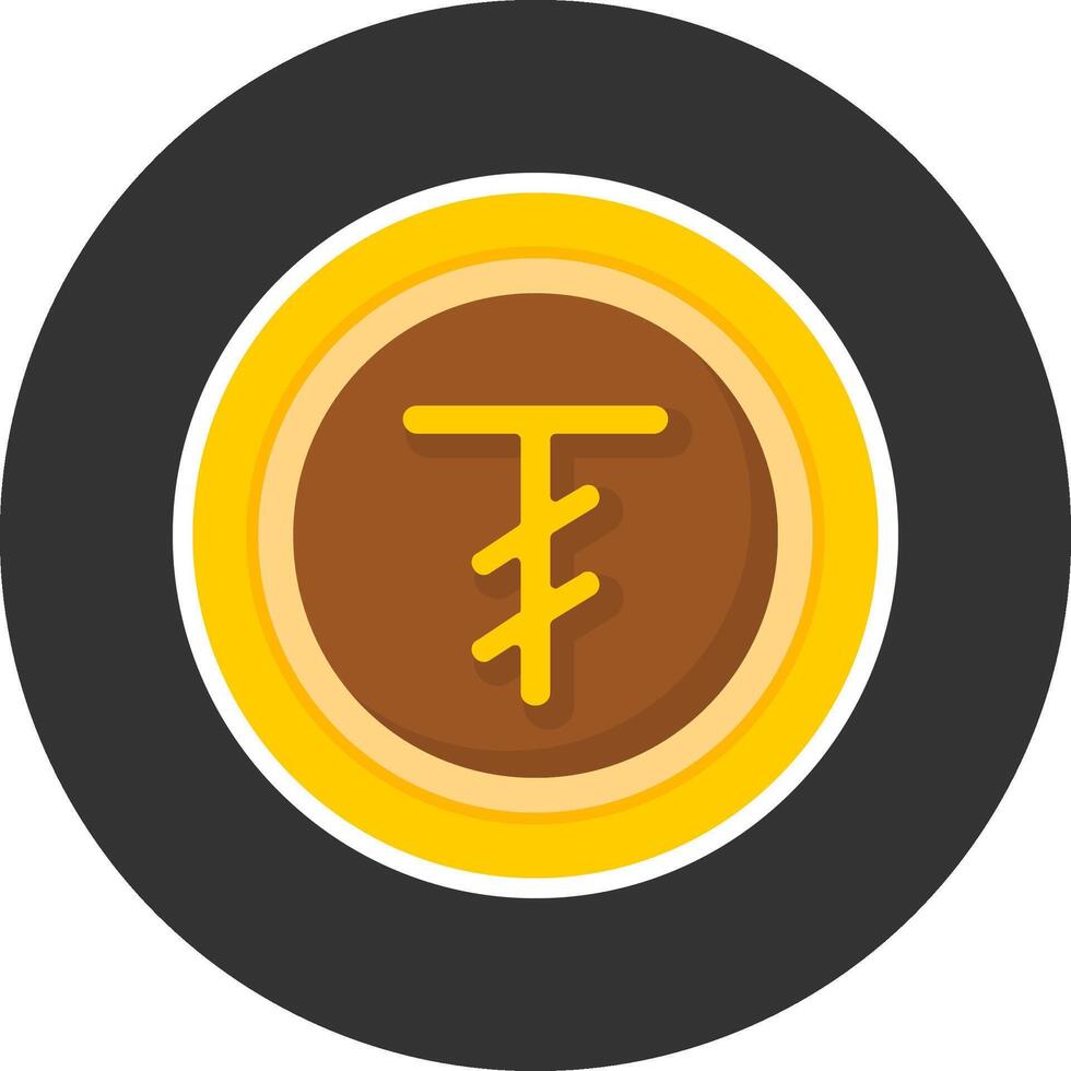 Mongolian Tugrik Sign Flat Grey Circle Style Icon vector